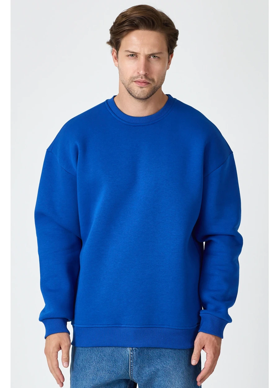 Sweatshirt - Saks Mavi