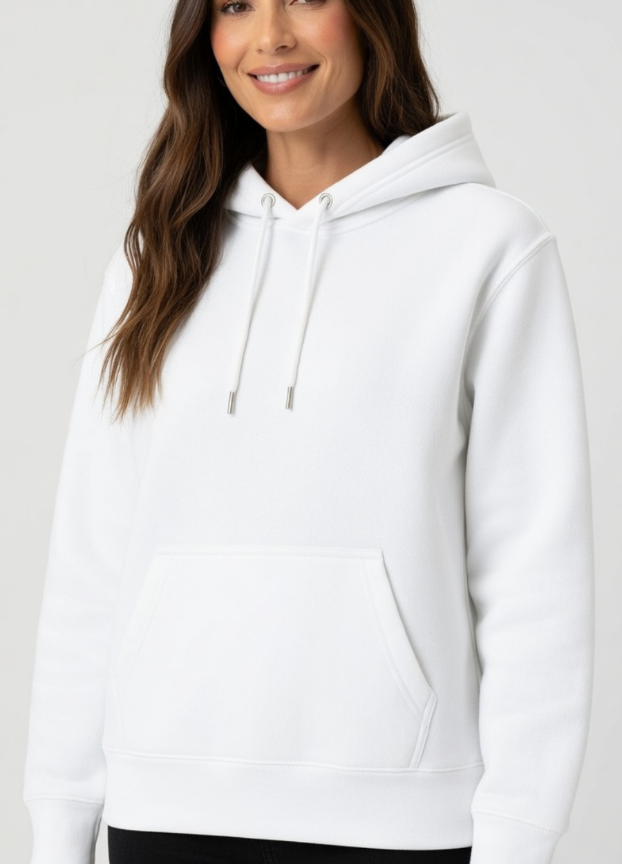 Ketuna Yetişkin Hoodie - Beyaz