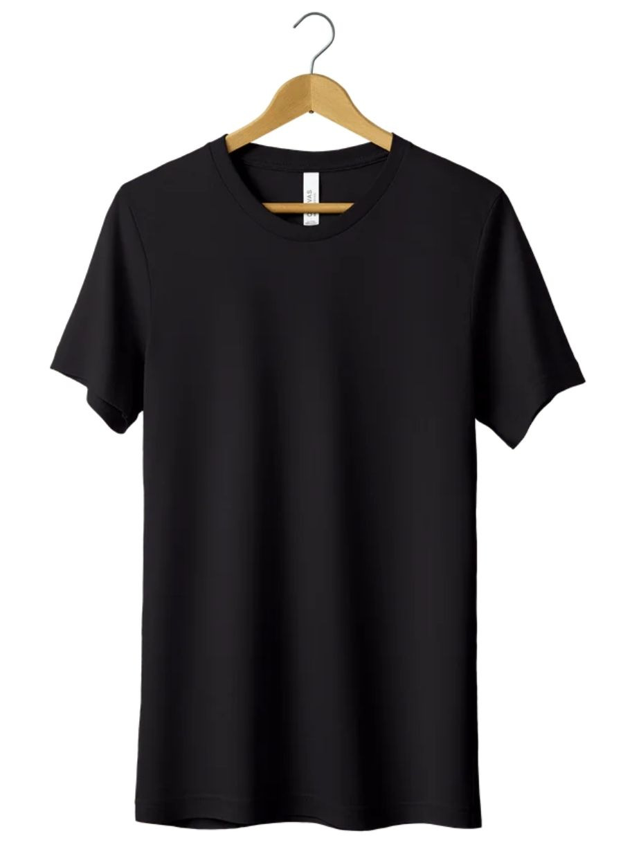 Premium Sıfır Yaka Tişört - Siyah