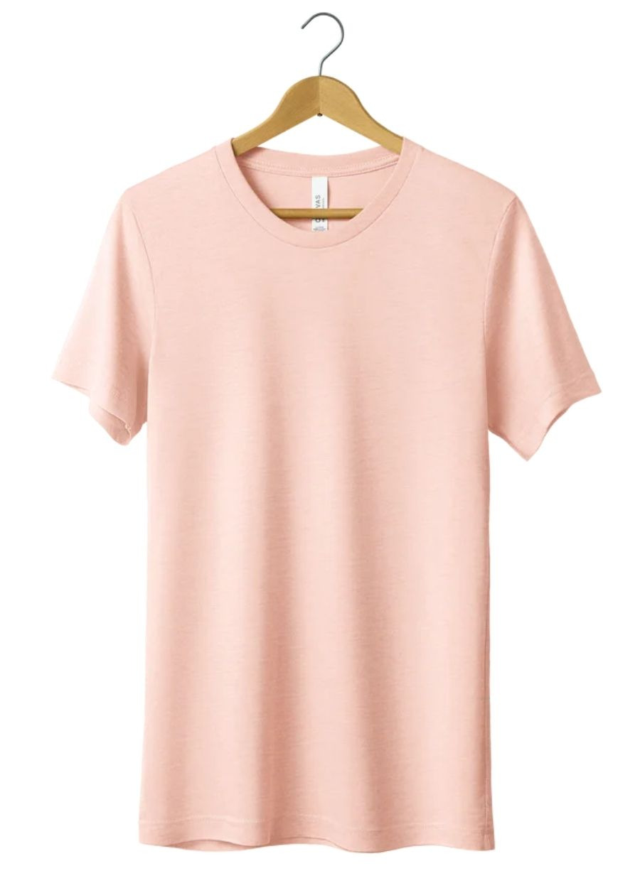 Premium Sıfır Yaka Tişört - Heather Peach