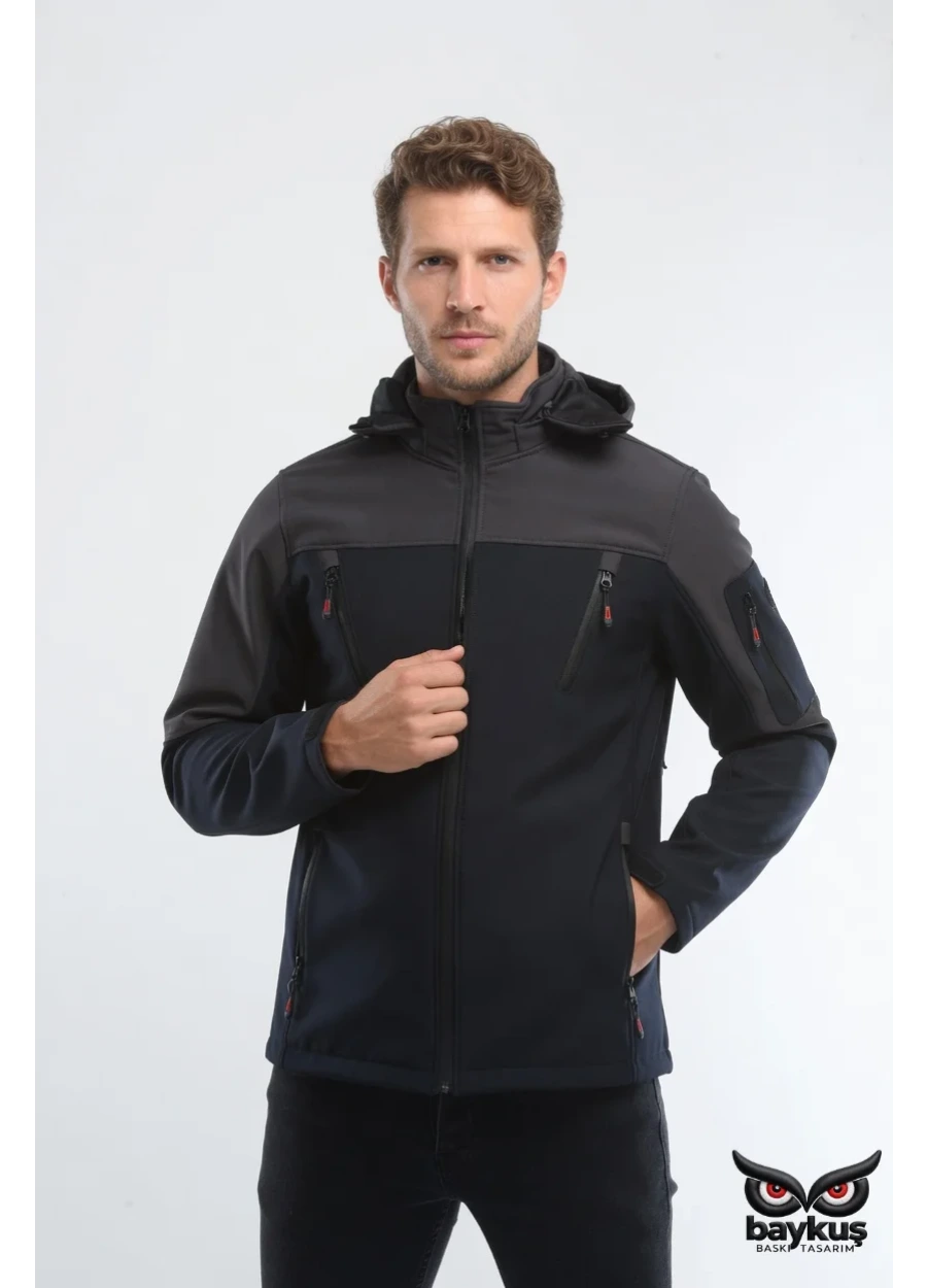Softshell Mont - Gri - Siyah