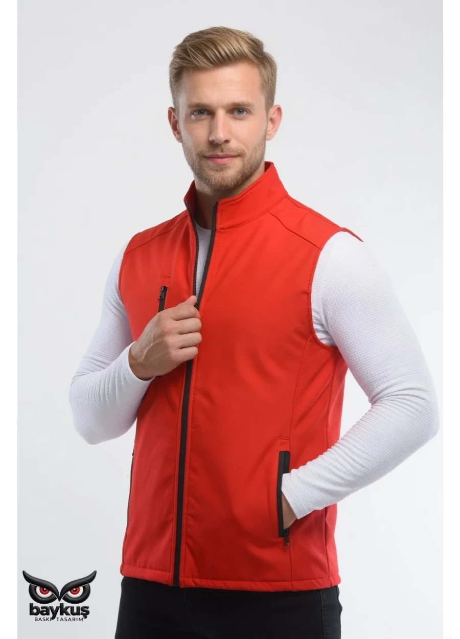 Softshell Yelek - Kırmızı