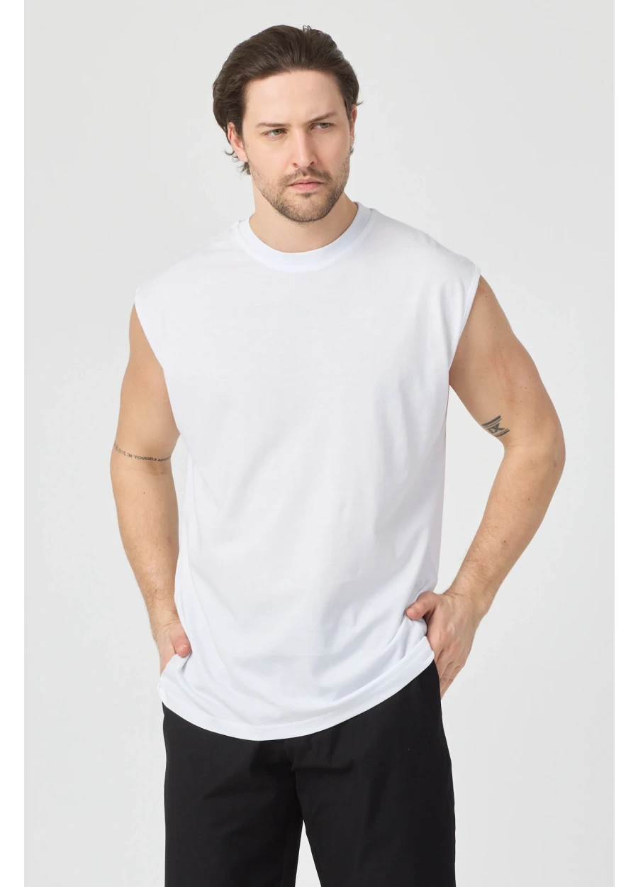 Sporcu Fitness T-shirt - Beyaz