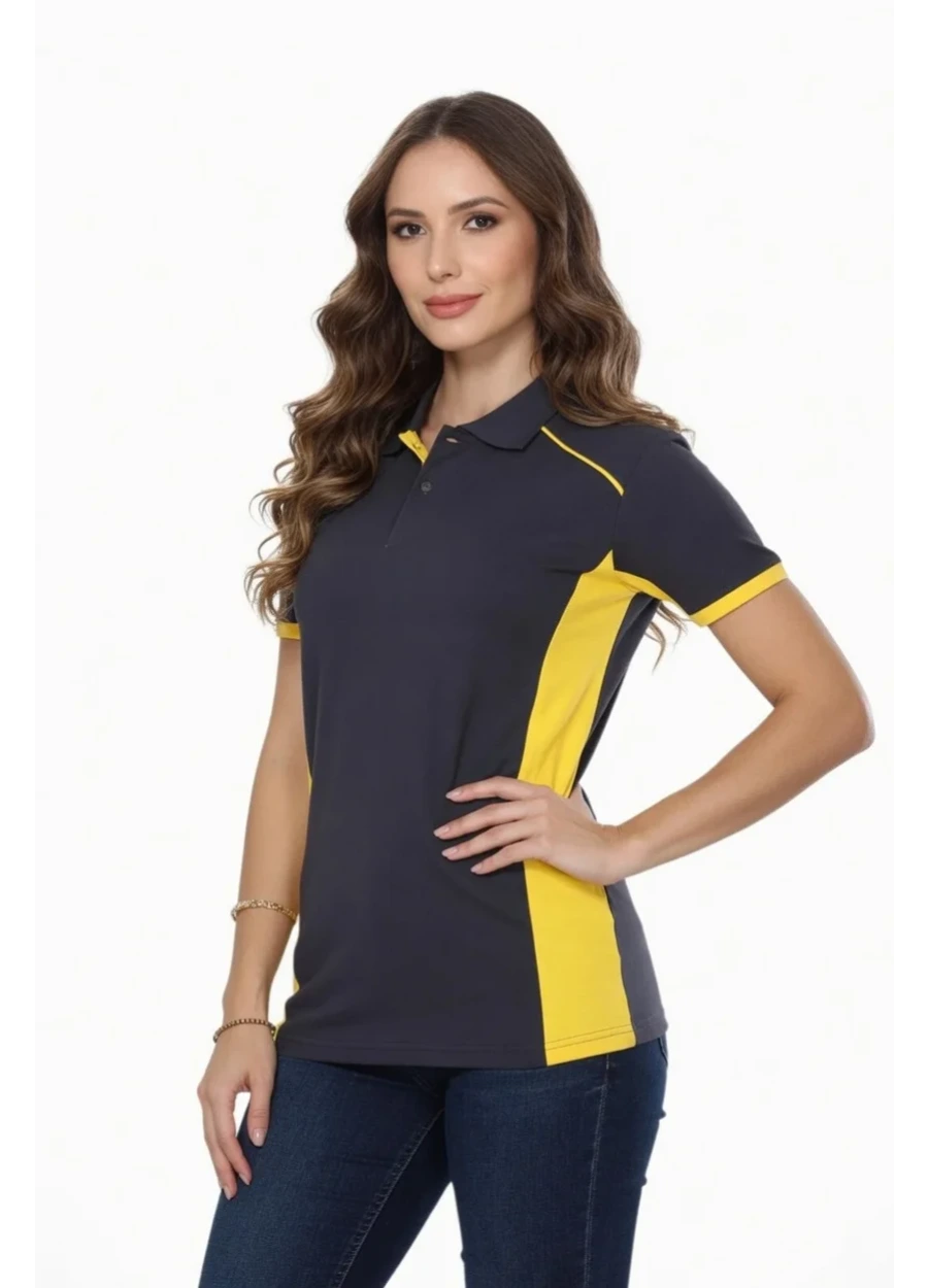 Modelli Polo Yaka Tişört - Füme - Sarı