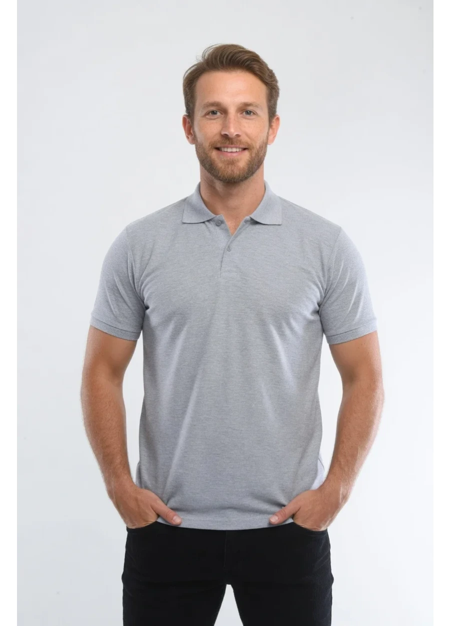 Polo Yaka Tişört - Gri