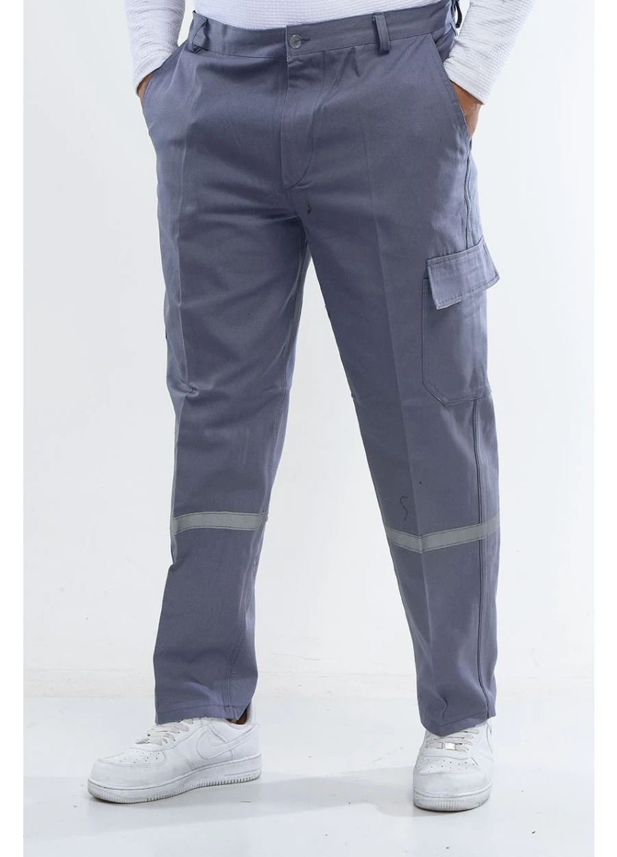 Kışlık Gabardin Reflektörlü Pantolon - Gri