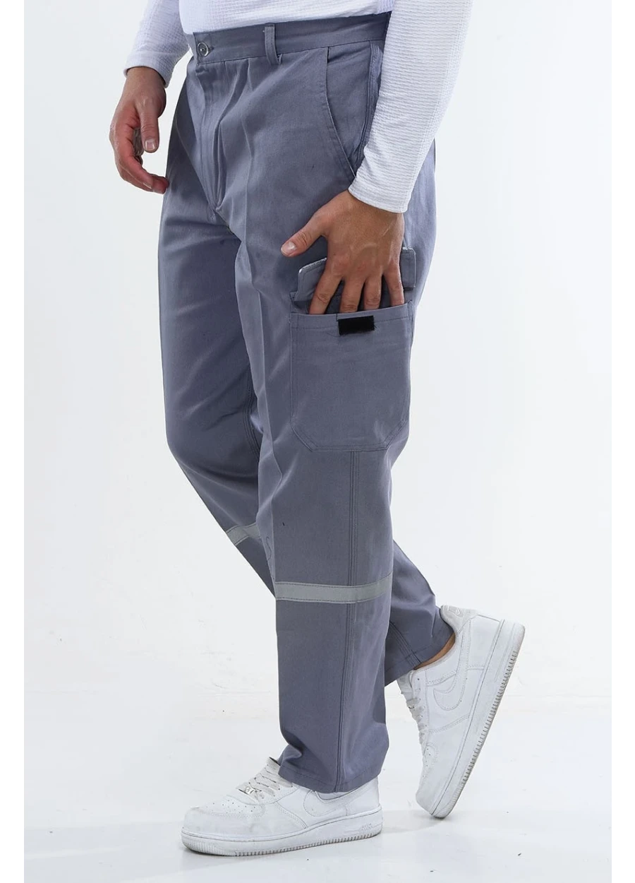 Yazlık Gabardin Reflektörlü Pantolon - Gri