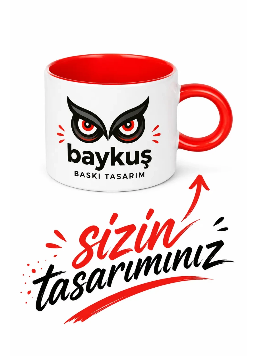 Motto Fincan - Kırmızı