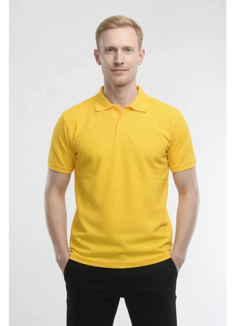 Polo Yaka Tişört - Sarı