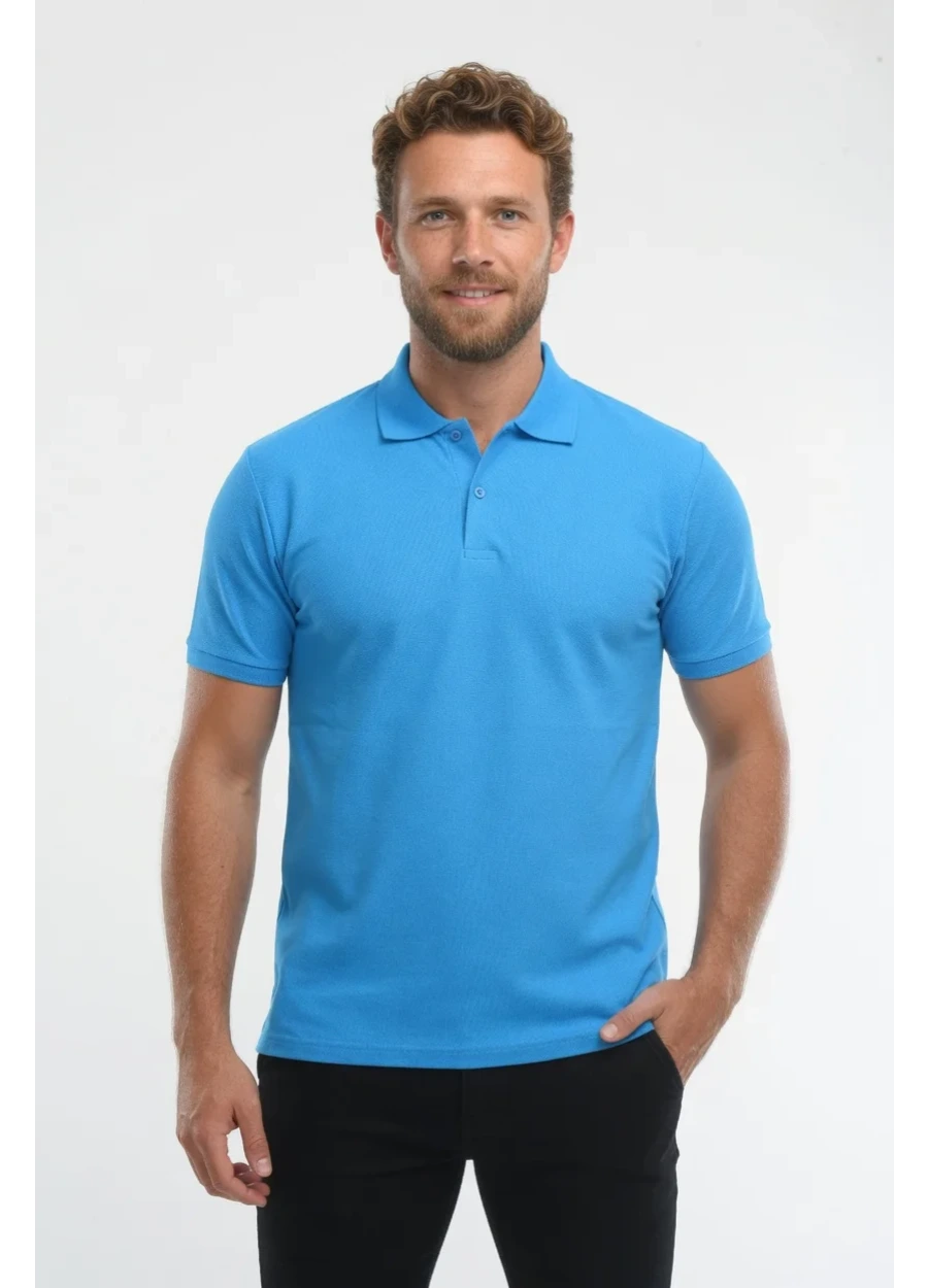 Polo Yaka Tişört - Turkuaz