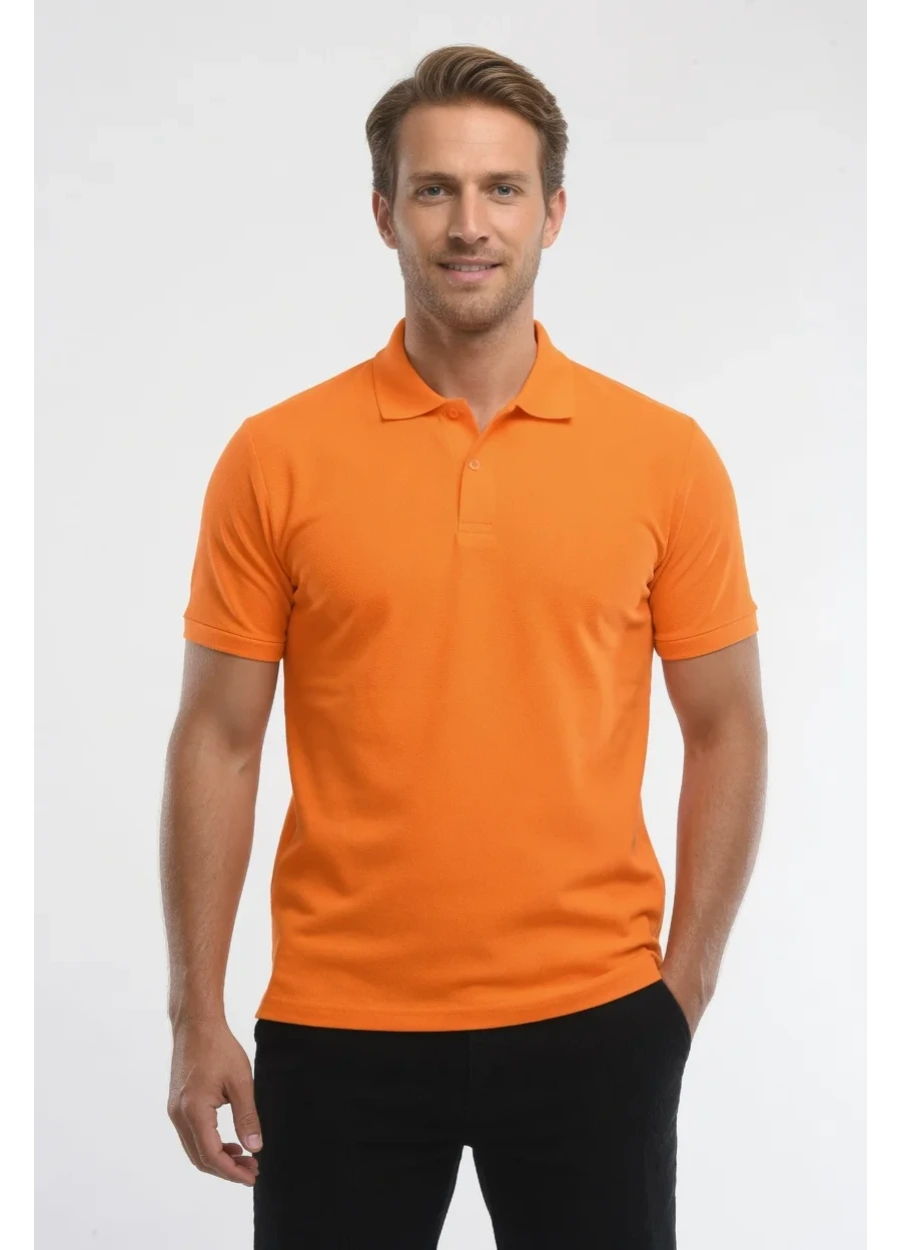 Polo Yaka Tişört - Turuncu