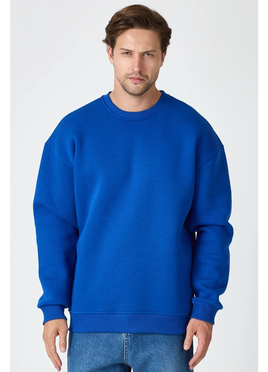 Sweatshirt - Saks Mavi