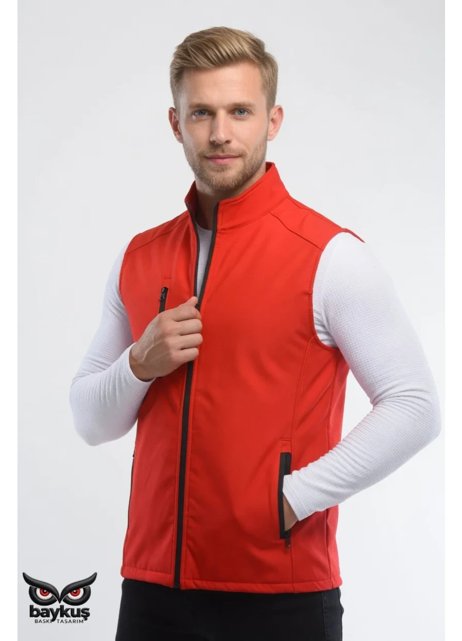 Softshell Yelek - Kırmızı