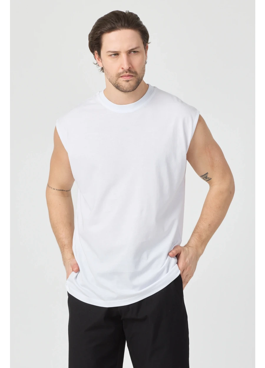 Sporcu Fitness T-shirt - Beyaz