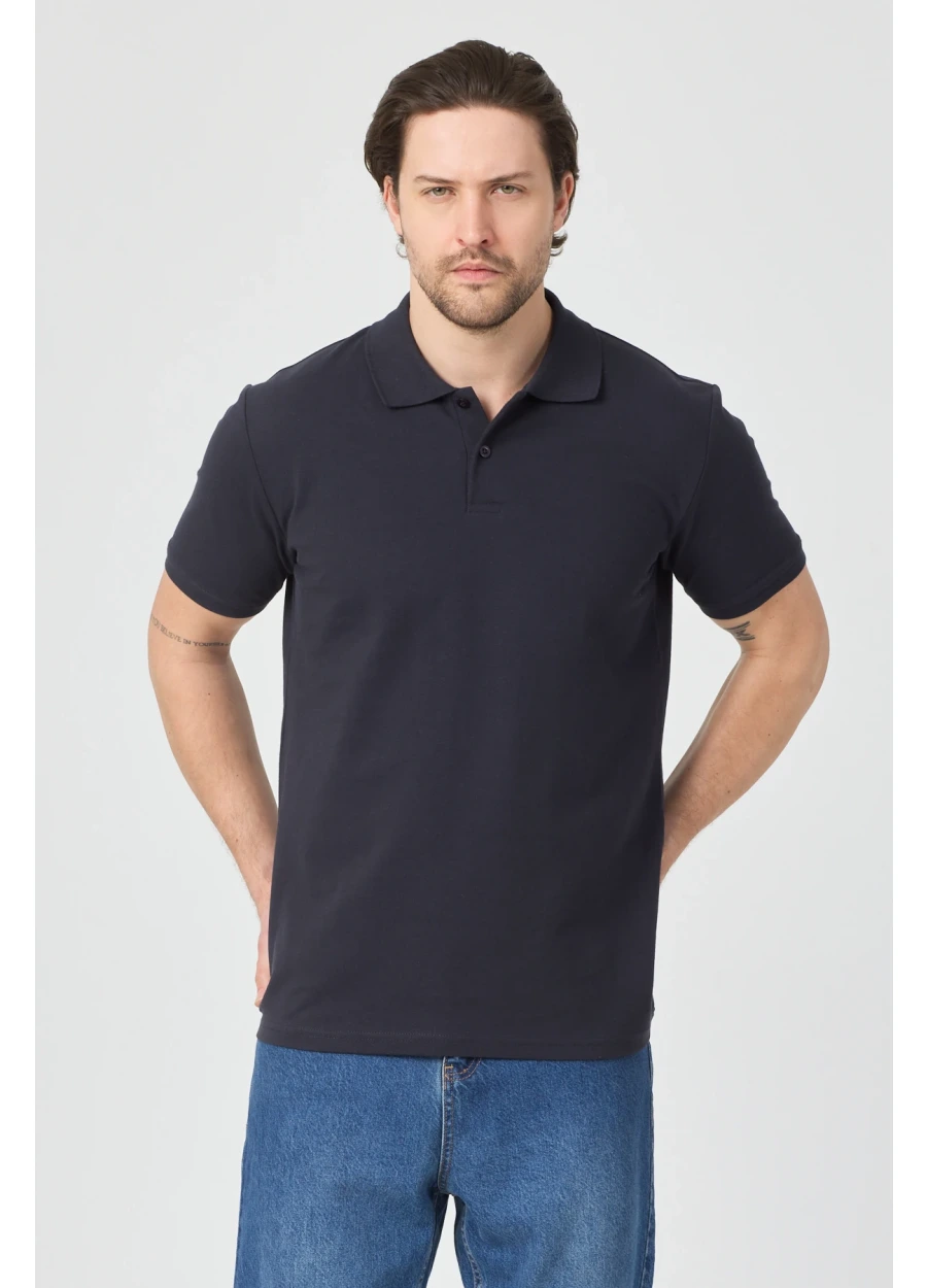 Polo Yaka T-Shirt - Füme