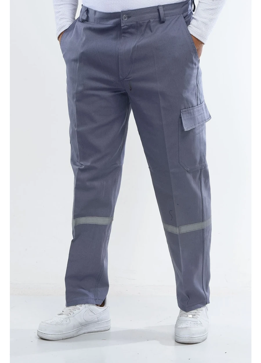 Kışlık Gabardin Reflektörlü Pantolon - Gri