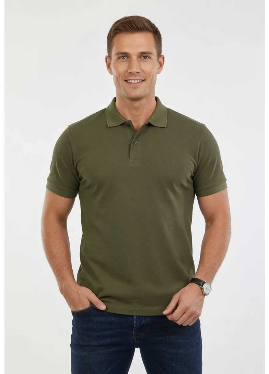 Polo Yaka Tişört - Haki Yeşili