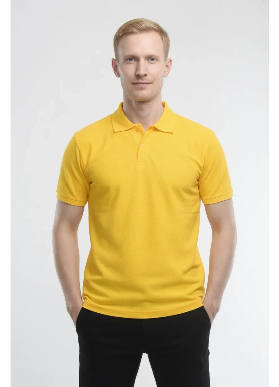 Polo Yaka Tişört - Sarı
