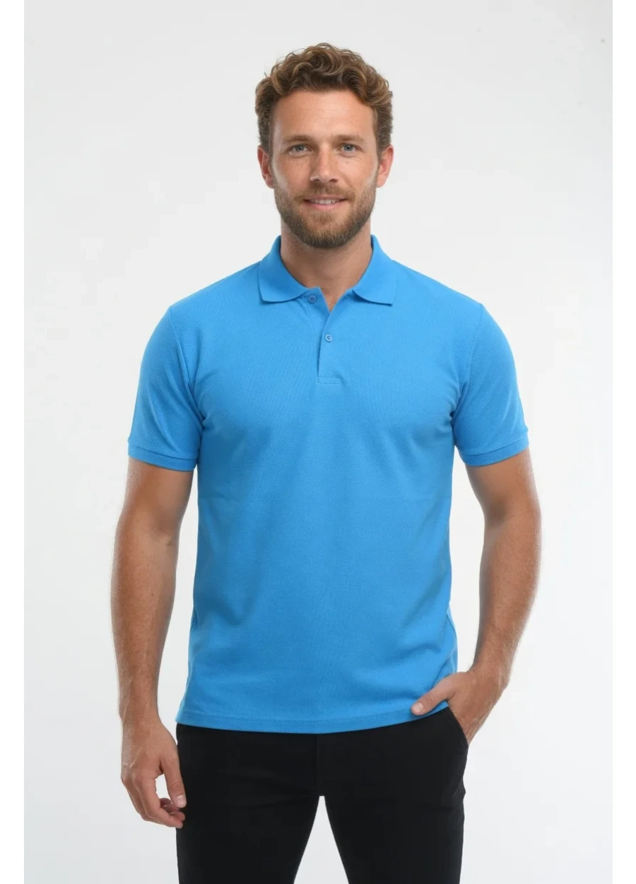 Polo Yaka Tişört - Turkuaz