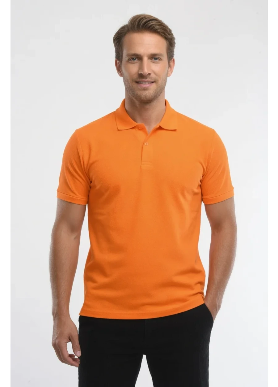 Polo Yaka Tişört - Turuncu